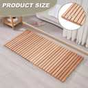 bingaai Cedar Wood Shower Mat 59" × 29.53", Cedar Wooden Bath Mats, Wood Bath Mat for Inside or Outside Shower, Cedar Sauna Floor Mat Extra Large, Non-Slip Shower Platform