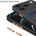 Lunivop Compatible with iPhone 17 Pro Max Case 6.9 '' 2525 Card Holder Wallet Slim Soft Silicone Shockproof, Camera Protection Anti-Scratch Phone Cases, (for 17 Pro Max Black)