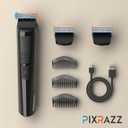 Beard & Body Trimmer for Men Painless Ball Shaver, Groin Trimmer for Pubic Hair, Body and Sensitive Skin USB-C Cordless Electric Razor with 2 Replacement Blades, 3 Guide Combs