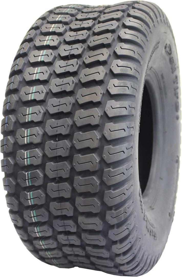 Deli Tire S-374, Turf Tread, 4 Ply, NHS, Tubeless, Lawn and Garden Tractor Tire (15x6.00-6)