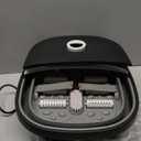 Collapsible Foot Spa Bath with Heat,Foot Massager with Two Side Supports,Leakage Protector,Temperature Control,Bubbles,Red Light,Timer,Feet Spa Tub,Feet Soaker,Gifts (Black)