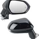 Right Passenger Side Mirror Compatible with Toyota Corolla 2020 2021 2022 2023 2024 Power Glass Manual Folding Turn Signal Indicator Blind Spot Detection Heated 7 Pins Black