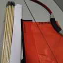 Kids Bow and Arrow Set, 33″ Archery Set Wrapped in Microfiber Leather Wooden Toy Bow and Arrow for Kids 6-8 8-12, 7 Wood Arrows, 3 Feathered Arrows (Rubber Tip), Gifts for Youth Boys Girls, Red