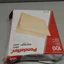 Pendaflex 752 File Folders, Straight Cut, Top Tab, Letter, Manila (Box of 100), Natural