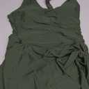 Century Star One Piece Swimdress Swimsuits for Women with Skirt Tummy Control Swim Dresses Bathing Suit Swimwear (Large, Army Green)