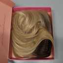 PANEWAY Loose Wavy Hair Topper Clip in Hair Toppers for Women, Lightweight Seamless Coverage with Natural Scalp Look, Adds Volume for Daily Wear - Bleached Blonde with Dark Roots, 18 Inch