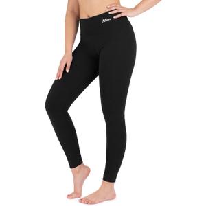 Nirlon Women's Leggings with Pockets High Waisted Workout Yoga Pants (6, Black)