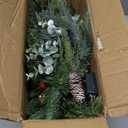 2 Pack Outdoor Christmas Trees for PorchLighted Artificial Christmas Urn Fillers, Battery-Powered LED Lights, Tripod Stakes for Holiday Porch Decorations on Porches, Patios,urn filler,and Flower Beds
