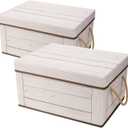 12x12x10 Water Hyacinth Folding Cube Wicker Storage Basket for Shelves, Pantry, Kitchen Organization and Storage