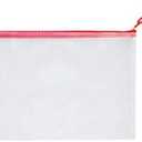 HLDInie Mesh Zipper Pouch Bag,A3 Zipper Bag for Organizing Storage, Waterproof Zipper Pouch, 17" x 12"/44cm x 32cm, File Bag for School and Office Supplies (Red),2pct