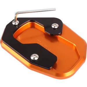 Motorcycle Kickstand Pad Enlarger Extension Side Stand Plate Pad Compatible with Harley PAN AMERICA 1250 1250S RA1250 S 2021 2022 2023 2024 2025(orange)