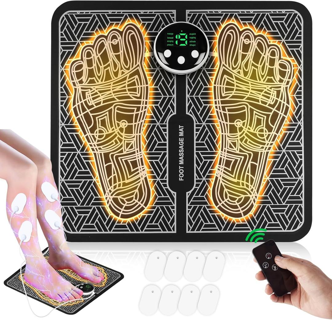 Phixnozar TENS & PMS,Transcutaneous Electronic Nerve Stimulator, EMS Foot Massage for Muscle Relaxation, LCD Display Screen, Black XXL