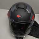Motorcycle Helmet,Motorcycle Dual Visor Flip up Modular Full Face Helmet JR-815,DOT Approved Motorbike Helmet with 2 Visors for Adults Men Women(XXL,Matte Red Evolve)