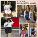 we fleece Plus Size 8" Biker Shorts with Pockets - High Waisted Spandex Yoga Shorts for Women, Workout Gym Cycling Athletic 3XL