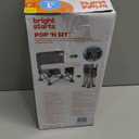 Bright Starts Pop 'N Sit Portable Booster, Indoor/Outdoor Use, Floor Seat with Feeding Tray, Grey, 6 Mos  3 Yrs