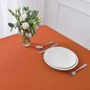 maxmill Square Jacquard Tablecloth Water Resistance Antiwrinkle Spill Proof Textured Table Cloth, Decorative Fabric Table Cover for Buffet Banquet Parties Event Holiday Dinner, 50 x 70 Inch, Rust