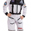 Spooktacular Creations Astronaut Costume with Helmet, Space Suit for Toddler, Kids Astronaut Halloween Costume for Cosplay (L (10-12 YRS), White)