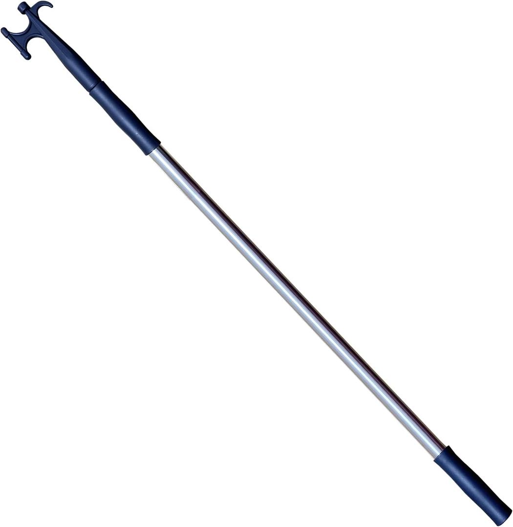 ISURE MARINE Telescoping Boat Hook,Anodized Aluminum Pole with Threaded End,Adjustable 116-206cm/3.8 ft-6.8 ft for Docking&Retrieving,Floating Boat Accessories