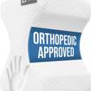 5 STARS UNITED Knee Pillow for Side Sleepers - Hip Pain Relief, Memory Foam Leg Cushion for Side Sleeping - Between Legs Pillow for Sciatica & Lower Back Pain, White (Standard)