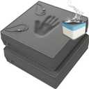 YENING 22x22 Memory Foam Outdoor Chair Cushions Waterproof 4 Inch Extra Thick Patio Seat Pads for Furniture Grey Set of 2