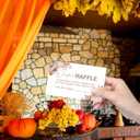 Baby Shower Games - Little Pumpkin Diaper Raffle, 1 Sign and 50 Diaper Raffle Tickets, Gender Reveal Game, Fall Baby Shower Decoration Supplies (RNB04)