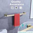 LANC 32-Inche Long Towel Bars for Bathroom Wall Mounted Brushed Gold Bath Towel Racks Stainless Steel 80CM Towel Rails for Kitchen Square Gold Towel Holder Total-33.5 Towel Hanger, A8804BG-8P1