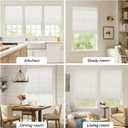 UNISHADES No Drill Cordless Bamboo Roman Shades, Light Filtering Woven Natural Bamboo Window Covering, Easy Install Roman Style Shade, for Window Size 29.5" W 64" H - Off White