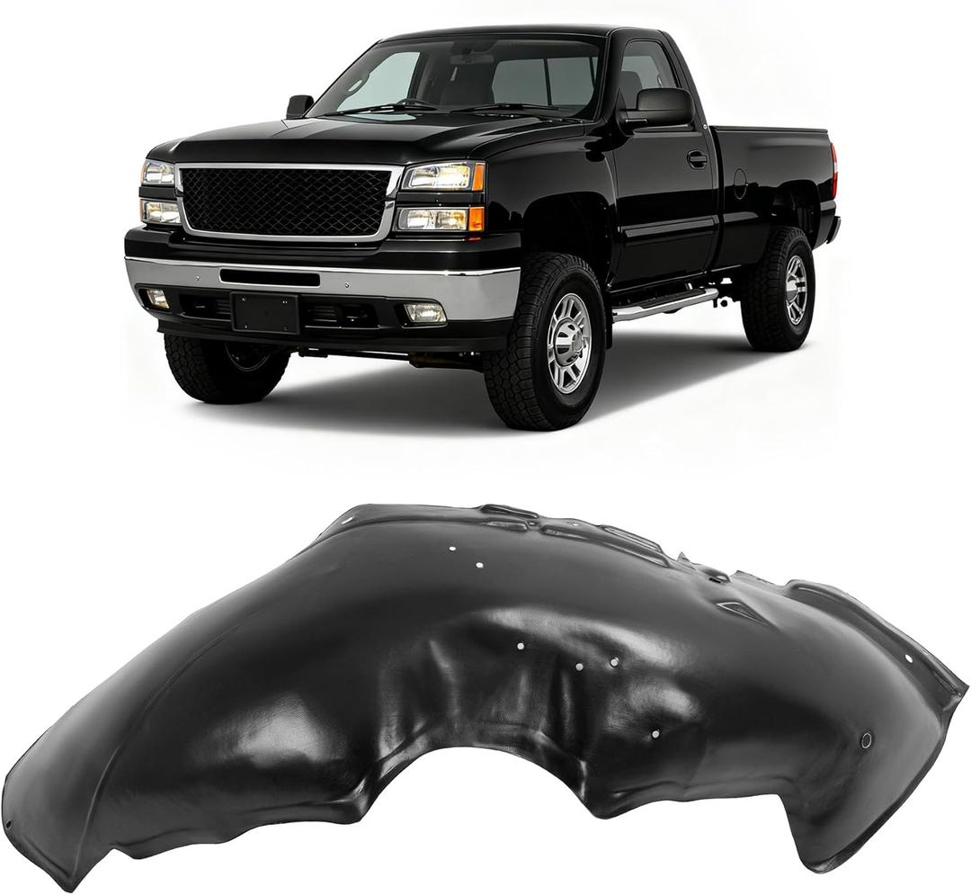 Front Fender Liner Inner Compatible with 2001-2007 Chevy Silverado/GMC Sierra 2500 HD 3500 Replacement for 15268589 15132711 GM1248165 GM1249165 (Driver Side)