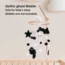 Ghost Baby Mobile, Halloween Mobile for Crib, Goth Crib Mobile for Boys and Girls, Gothic Nursery Mobile for Bassinet, Pack and Play, Ghost, Bat, Moon