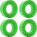 RC Tire Inserts,4PCS 1.55" Silicone Rubber Insert Foam, 30/40 Dual Hardness, Waterproof for 95-97mm Tires (Green-30 Soft)