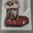 Large Christmas Snow Globes Light up Snowglobes Christmas Lantern with 8 Songs, 9.65" Red Boot Christmas Snow Globe for Kids Adults, 6H Timer & Dual Power, Lighted Christmas Decorations Indoor Gifts (Santa Claus Gifts Pile 97)