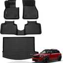 KELCSEECS Floor Mats & Cargo Liner Custom for Mini Countryman F60 2017-2024(Not for Manual Transmission),All Weather Protection TPE Floor Liners Front& Rear Row Full Set Accessories Black