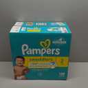 Pampers Swaddlers Diapers, Size 2 (10-22 lbs), 148 Count, Absorbent, Keeps Baby Dry and Comfortable, Skin Safe Disposable Baby Diaper