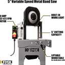 10A Variable Speed Metal Band Saw with Large Workbench, 5" Cutting Capacity, Adjustable Speed 137-472 FPM, BandSaw Perfect for Metalworking, Knife Cutting