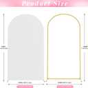 Wokceer 7.2 FT Wedding Arch Backdrop Stand and White Arch Cover, Metal Arch Stand with Arch Stand Cover for Birthday Party Wedding Ceremony Bridal Baby Shower Event Decor