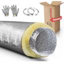 7 inch Flexible Duct, Insulated Flex Duct, AC Fleixble Duct, HVAC Ducting, Insulation Duct,7''25 'Feet Insulated Flexible Ducting,R-4.2 Air Duct Pipe for for Heavy Duty HVAC & Exhaust Ductwork