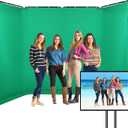 7.87ft x 13.12ft Portable Large Chromakey Green Screen Backdrop with Stand Photography Background Support System for Photo Studio Video Shooting, Live Streaming, Parties, Keying, Stage