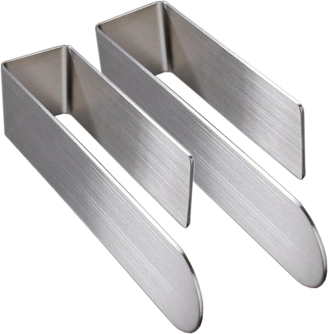 szhdxsy 2pcs Towel Holder SUS 304 Stainless Steel Brushed Hand Towel Rod, Self Adhesive Towel Holder Towel Rod Towel Rack for Bathroom- Silver (8.6)