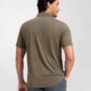 Obla Mens Golf Shirt Short Sleeve Dry Fit Collared Polo Shirts | Moisture Wicking, Performance, lightweight, Athletic, Casual, Work Shirts (Brown, M)