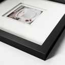 Yaetm 10x10 Square Picture Frame Matted to 4x4, Double Floating Ivory Mats, Black Photo Frame with Polished Tempered Glass for Wall Gallery, Home and Office, Wall Mounting, Single, Black