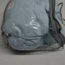 Comforter Set - Light Blue Queen Size Comforter, Soft Bedding for All Seasons,   6PC Soft Microfiber Duvet Sets Modern Abstract Bedding in a Bag for Women Men, Blue