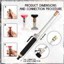 High Pressure Hose Nozzle for Garden Car,Heavy Duty Metal Jet Nozzle for High Power washers Outdoor Clean