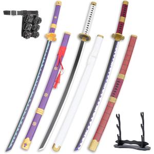Cold Blade Katana Sword - 41 inches Katana Replica with Holster Belt and Display Stand - Sword with Authentic Design Zihegui