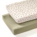 lulumoon Muslin Changing Pad Covers: Baby Cotton Changing Table Covers - Soft Changing Pad Sheets for Boys Girls (P-Autumn Leaf)