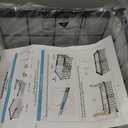 iSPECLE Freezer Organizer Bins  1 Pcs Large Stackable Baskets & 1 Pcs Hanging Deep Freezer Organizer Bins for 10 to 20 Cu. Ft Chest Freezer Easily Gets Bottom Food, Expandable Adds Space, Black