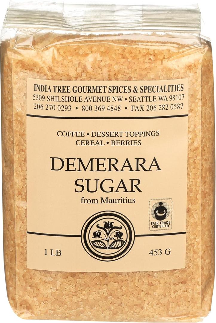 4 x INDIA TREE Demerara Sugar, 16 OZ