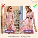 JASGOOD Straw Woven Elastic Belt for Women Vintage Wide Stretch Waistband for Dress Boho Ladies Summer Dress Belt (Black, XL)