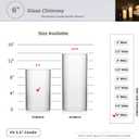 WGVI Hurricane Candle Holder Sleeve, Wide 6", Height 10", Clear Glass Cylinder Candleholder, Chimney Tube, Open Ended Candle Shade, 1 Piece