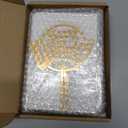 Macarrie 40 Pcs Happy Birthday Cake Topper Gold Acrylic Glittering Cupcake Topper Decorations for Birthday Event Party Supplies, 20 Different Shapes