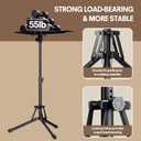 KOOV Projector Stand Adjustable Height 20" to 61", Foldable Projector Tripod Stand with Mouse Tray & Phone Holder, Portable Laptop Floor Stand for Office Home Stage Studio DJ Racks Podium Stand